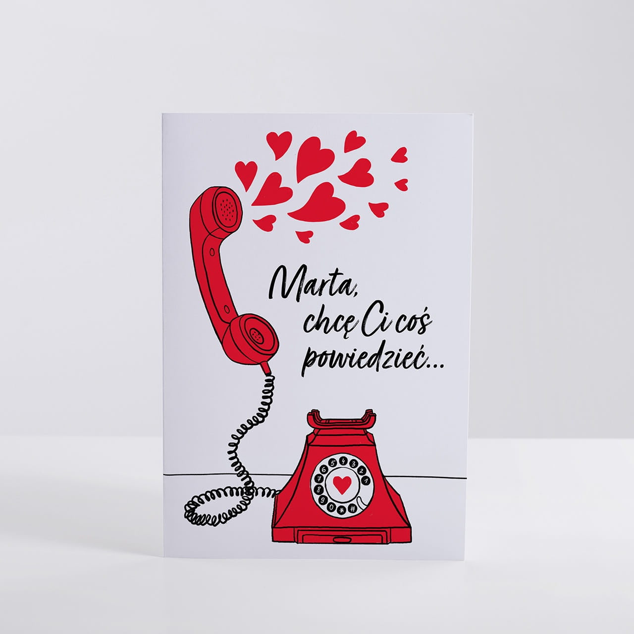 Personalizowana kartka na Walentynki dla dziewczyny - chcę Ci coś powiedzieć