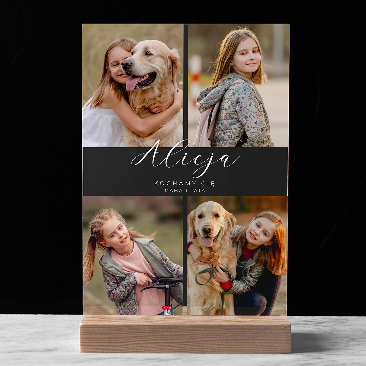 Personalizowana statuetka ze zdjęciami dla dziecka