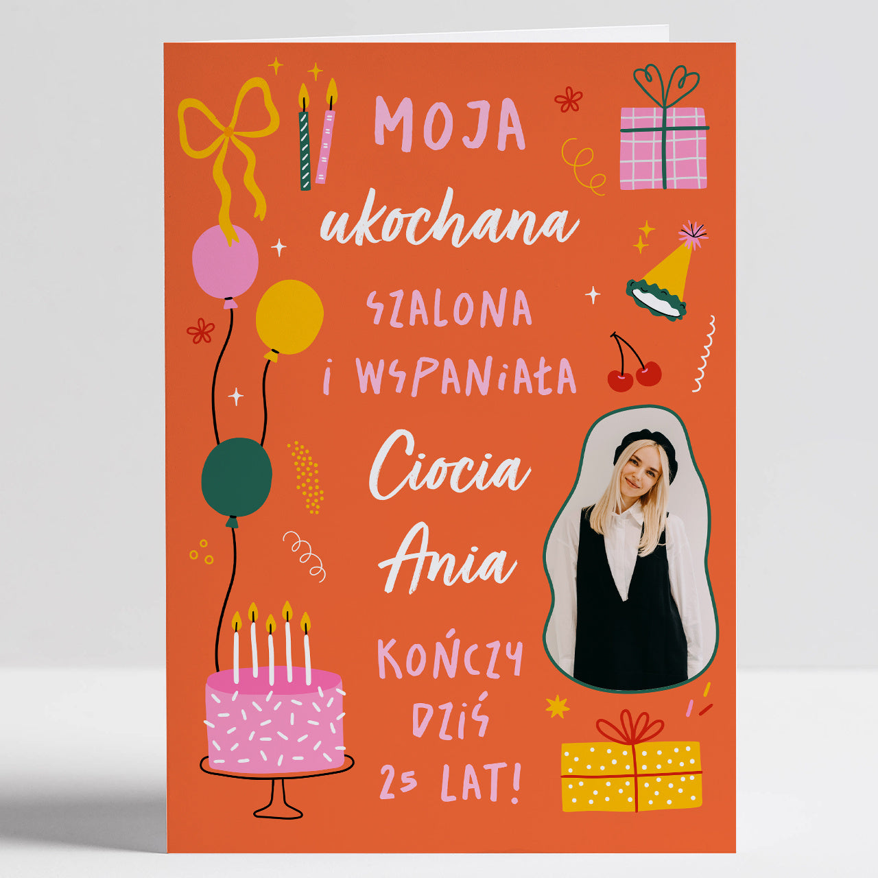 Personalizowana kartka urodzinowa dla cioci kartka personalizowana kartka urodzinowa dla cioci