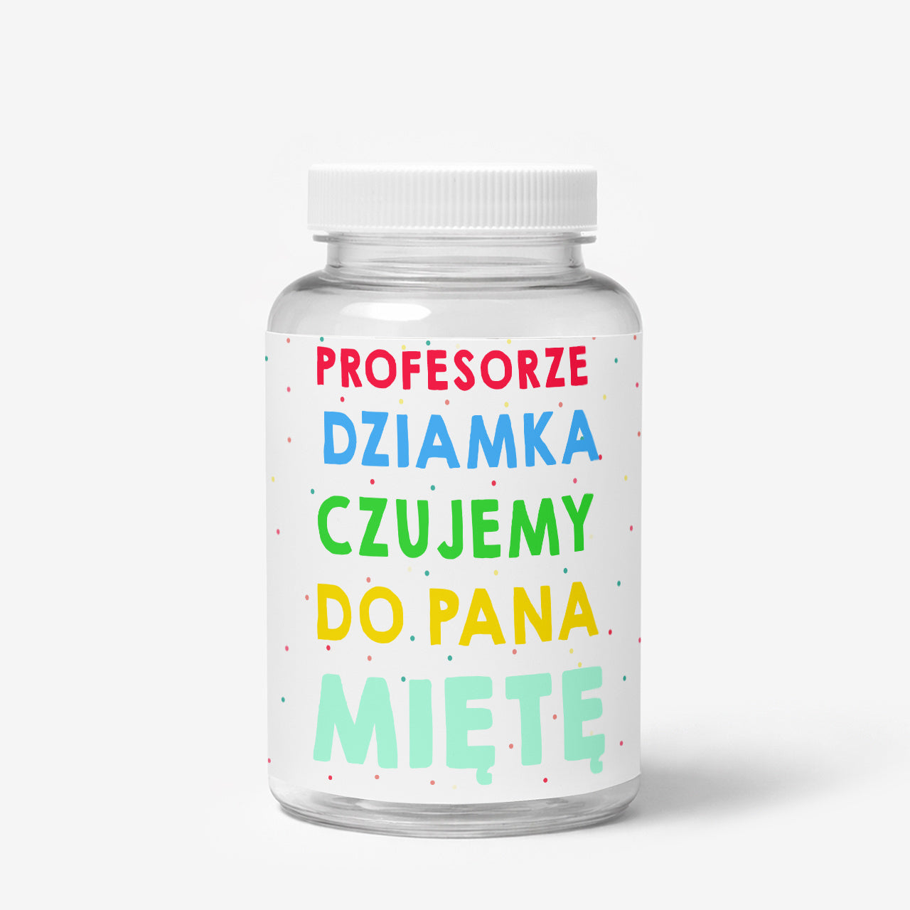 Opakowanie na miętówki/ cukierki z etykietą personalizowaną - upominek dla nauczyciela prezent dla nauczyciela