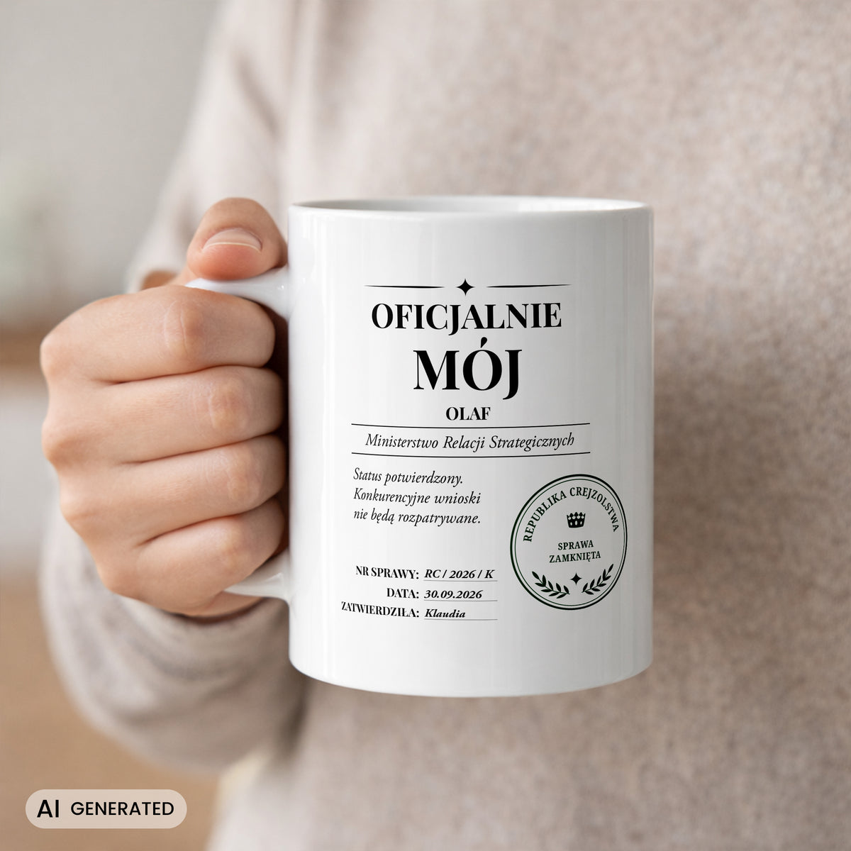Kubek personalizowany dla męża - prezent na Dzień Chłopaka od żony