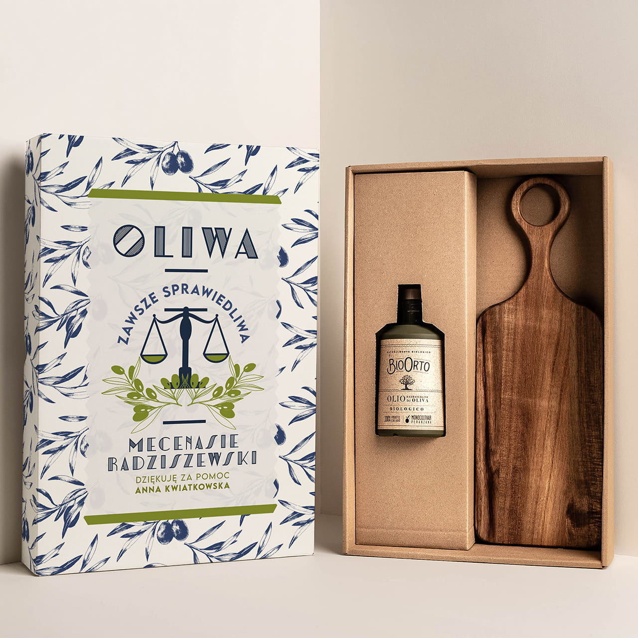 Oliwa z oliwek i deska - oryginalny prezent dla prawnika