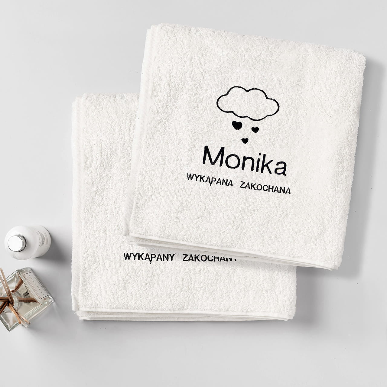Personalizowane ręczniki na Ślub - wykąpani zakochani prezent na ślub prezent ślubny prezent dla nowożeńców