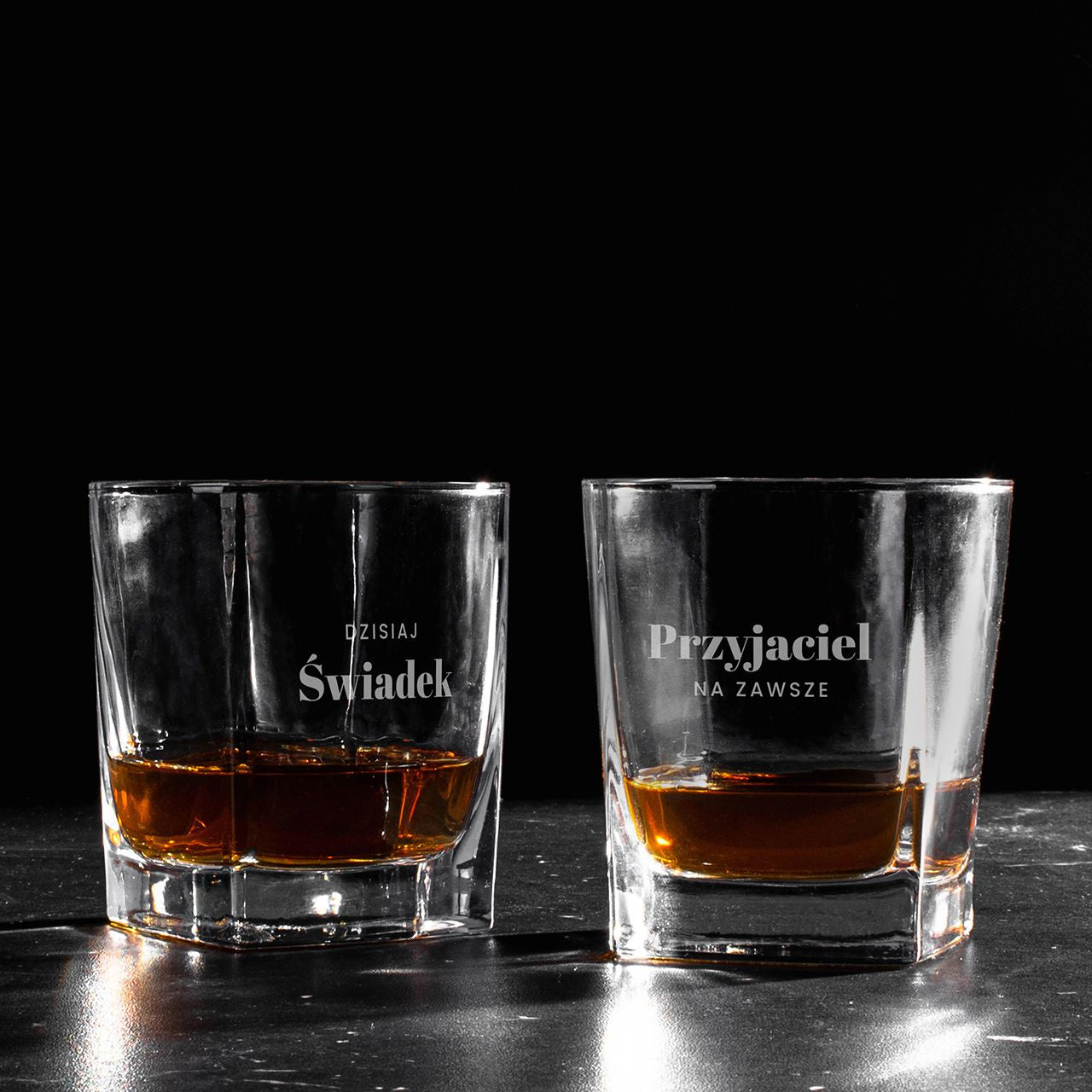 Karafka ze szklankami do whisky - zestaw prezentowy dla świadka