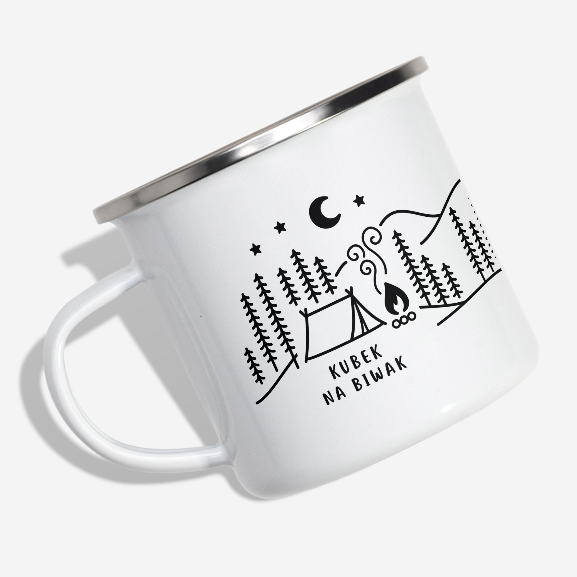 Personalizowany kubek emaliowany - biwakowy