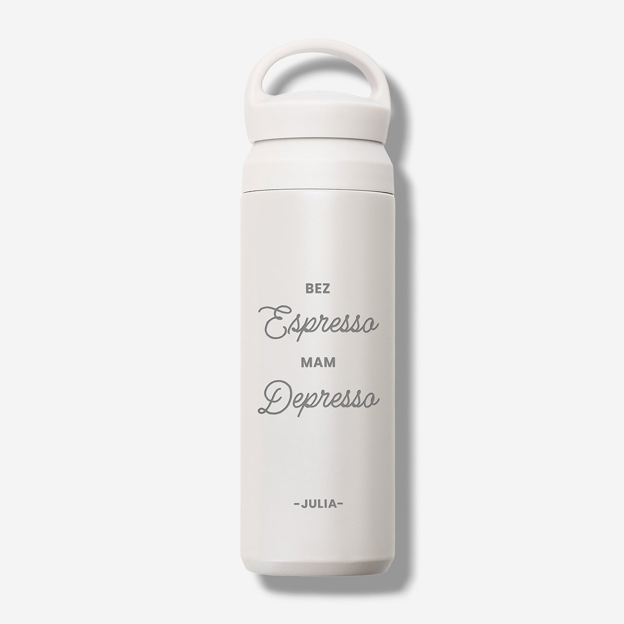 Personalizowany termos z uchwytem - prezent dla kawosza termos na kawę  personalizowany termos