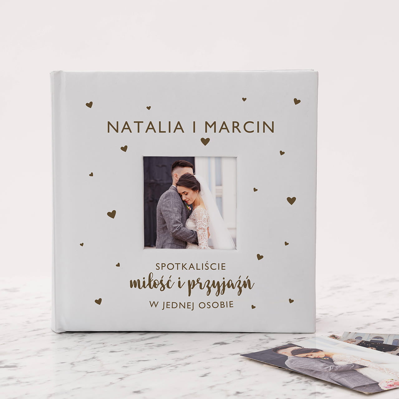 Album na zdjęcia ślubne - prezent dla młodej pary prezent dla nowożeńców personalizowany album album na prezent