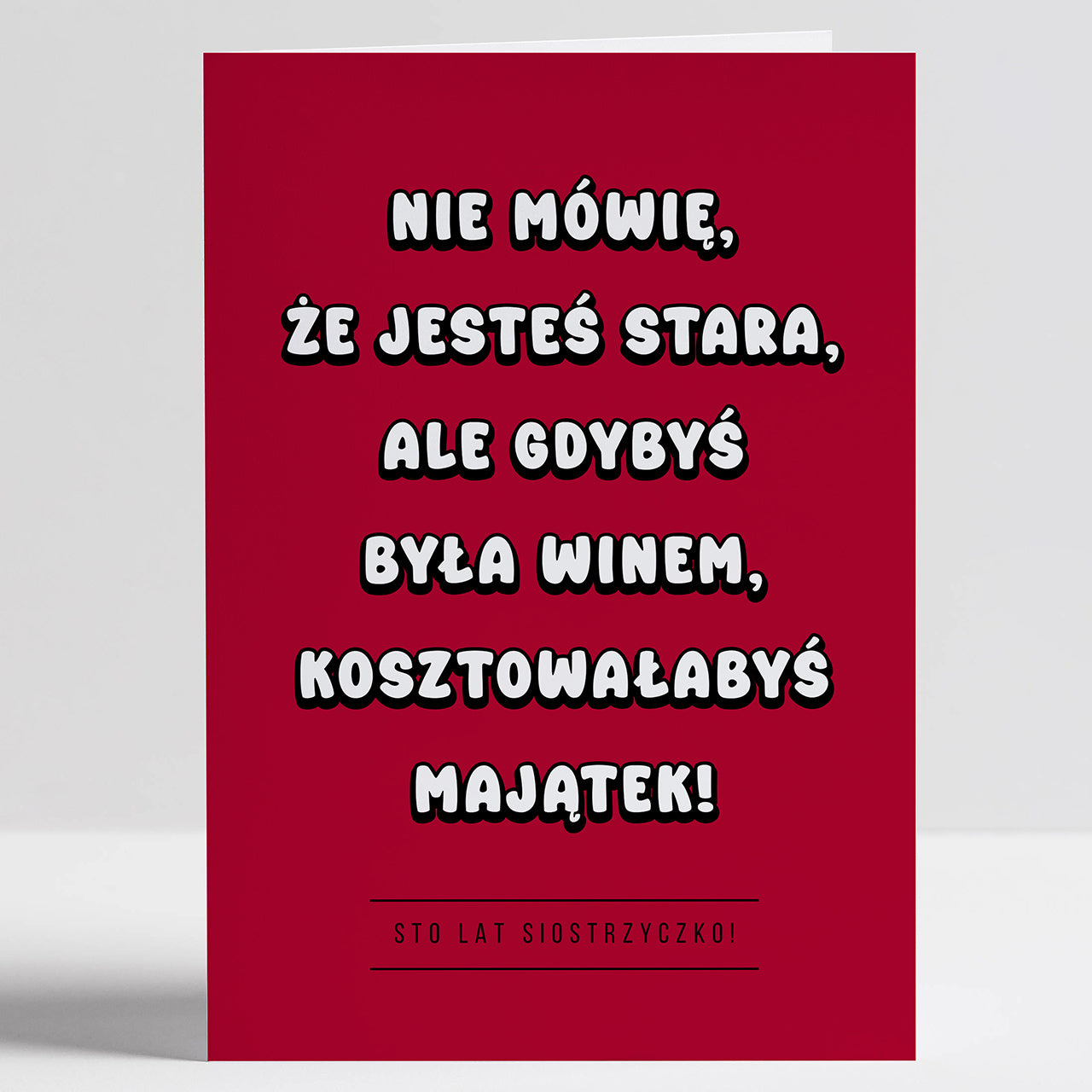 Śmieszna kartka na urodziny dla siostry - Gdybyś była winem