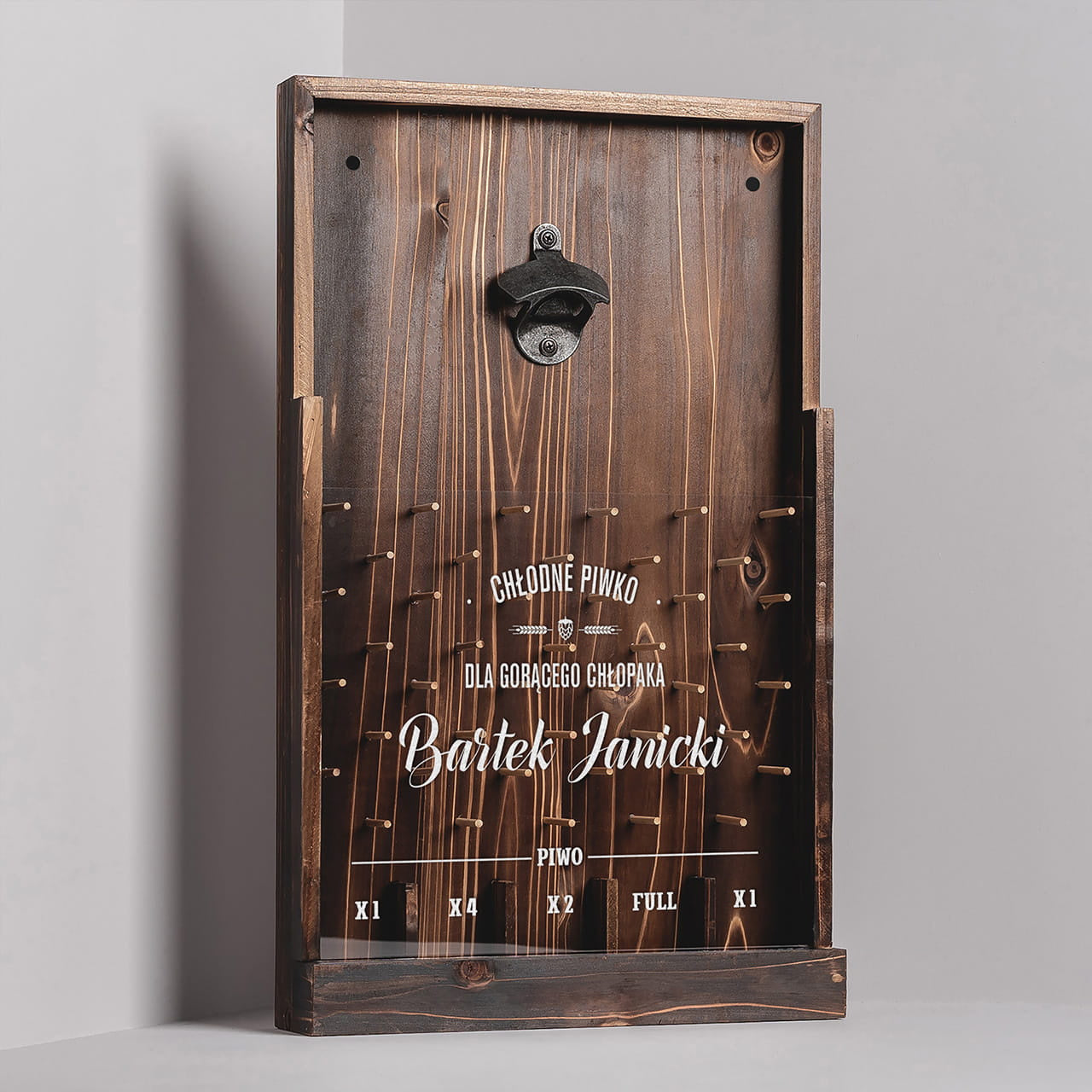 Pojemnik na kapsle z otwieraczem na Dzień Chłopaka prezent dla chłopaka prezent na dzień chłopaka