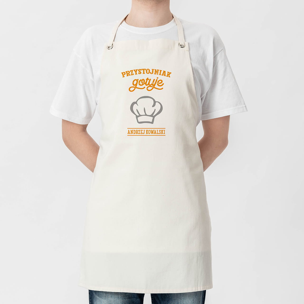 Fartuch dla męża - przystojniak gotuje prezent dla męża prezent dla ukochanego fartuch personalizowany