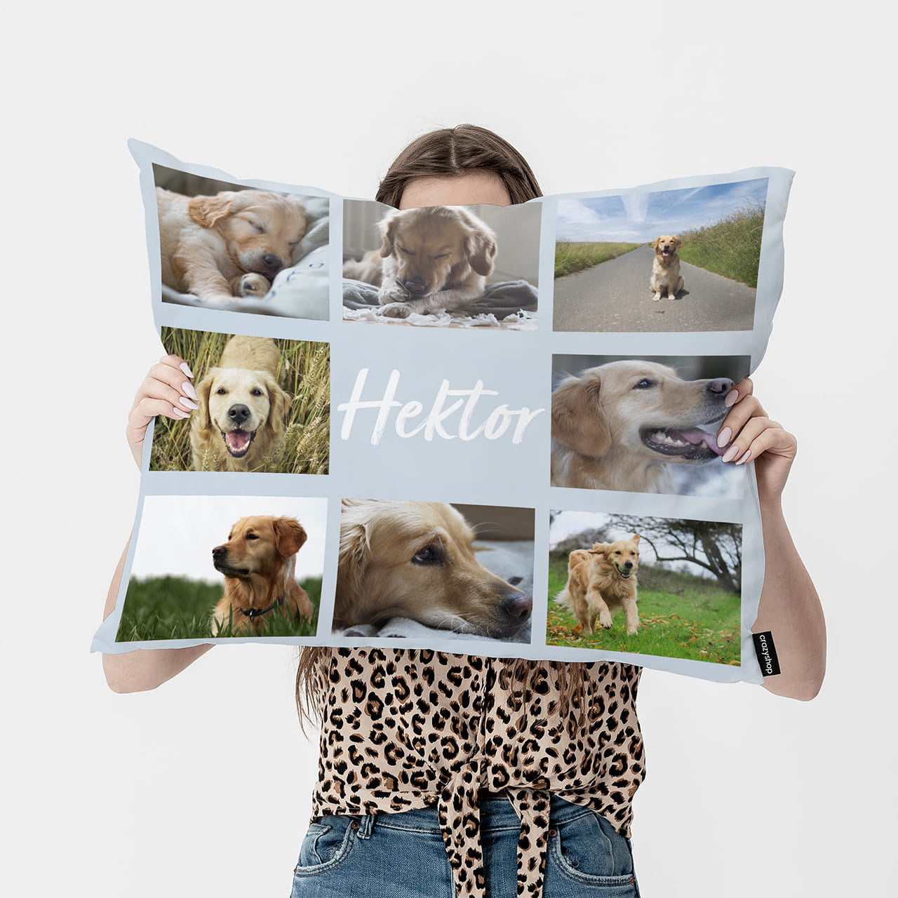 Duża poduszka dla miłośnika psów poduszka personalizowana prezent dla psiarza prezent dla miłośnika psów