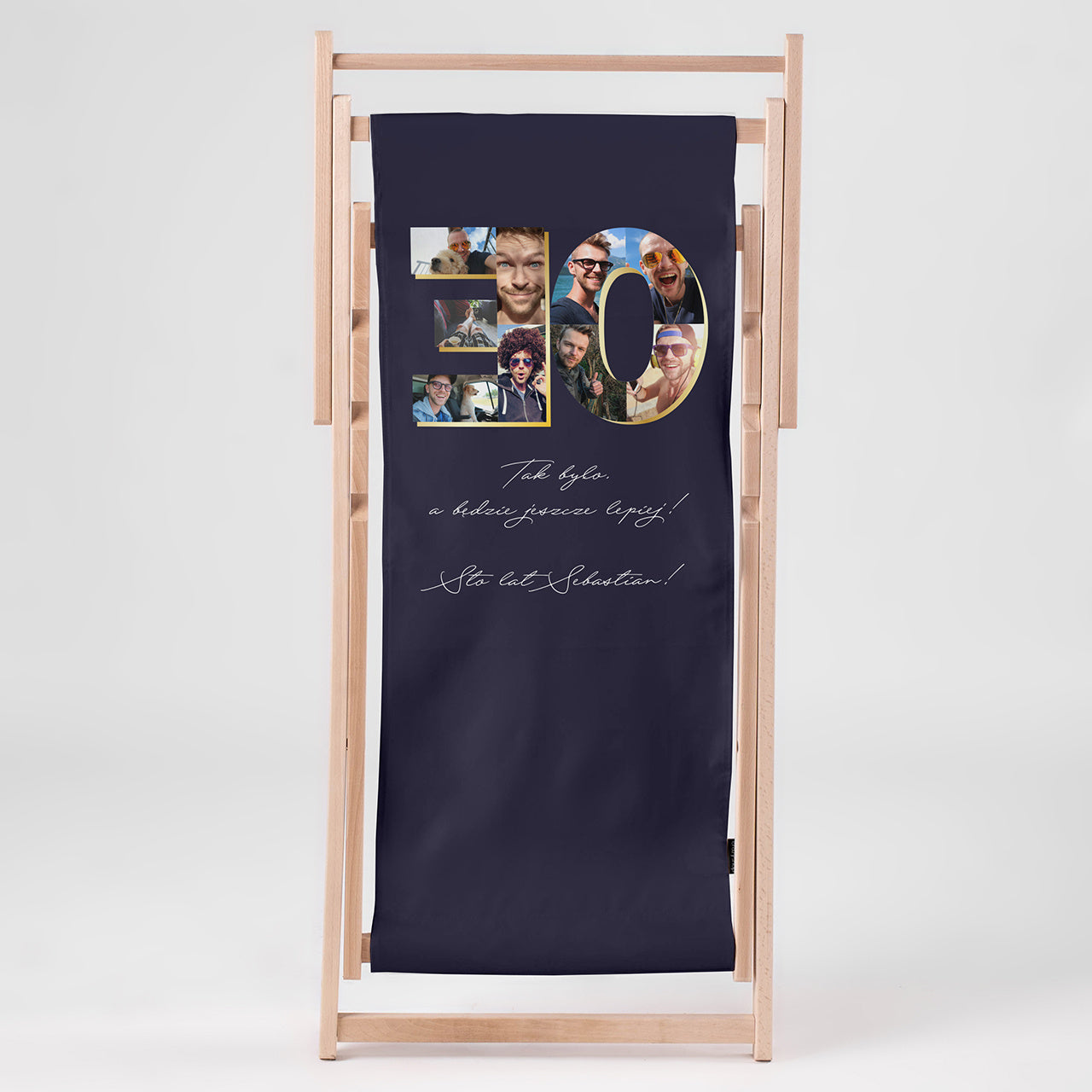 Leżak na 30 urodziny - personalizowany ze zdjęciami