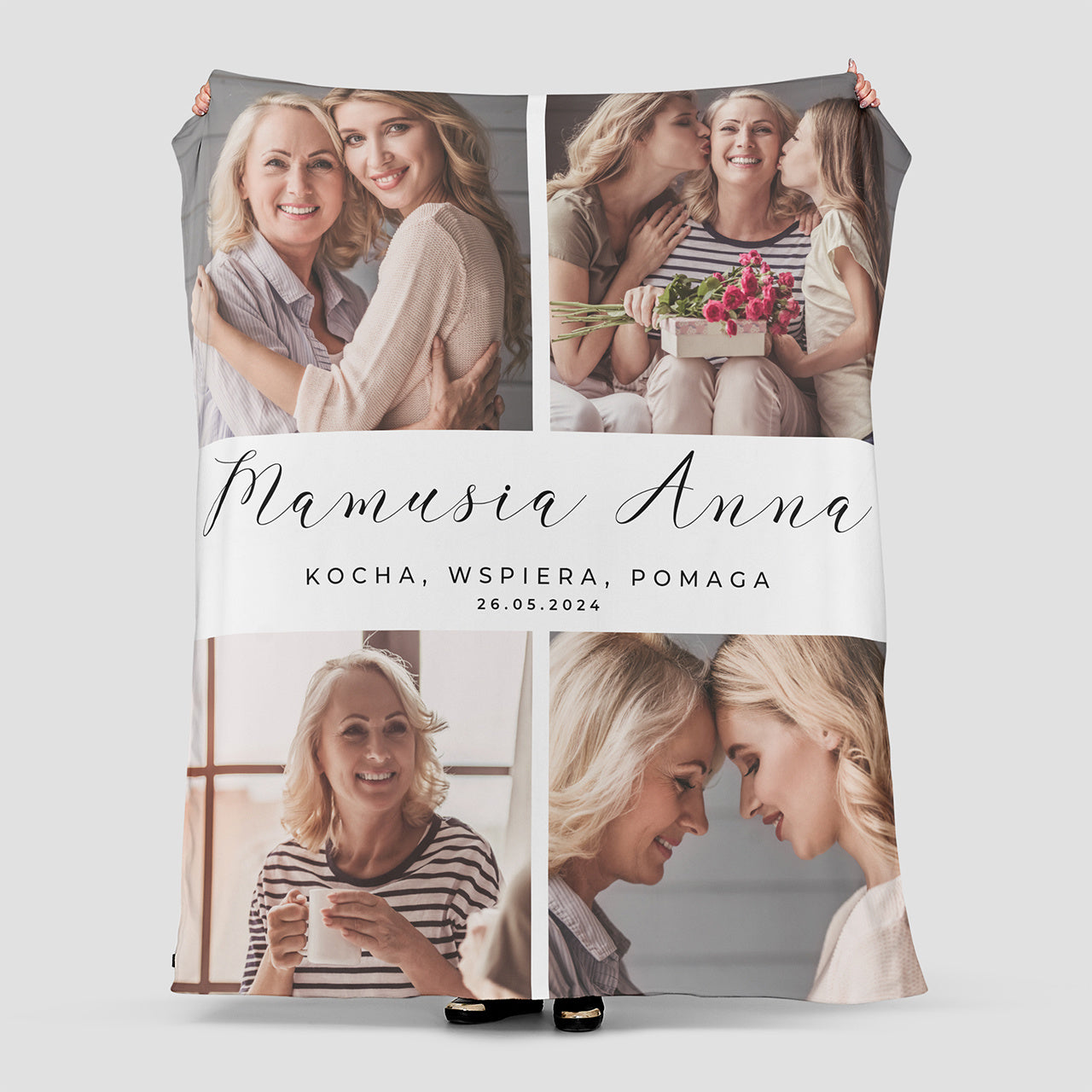 Personalizowany koc dla mamy - prezent ze zdjęciem dla mamy
