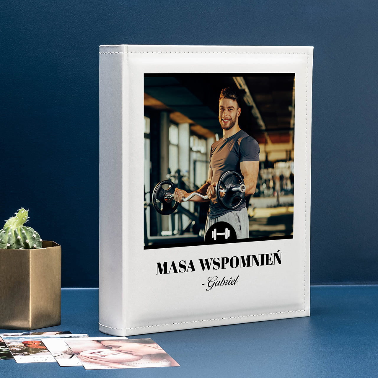 Personalizowany album na prezent dla siłacza album na zdjęcia album do zdjęć prezent dla sportowca