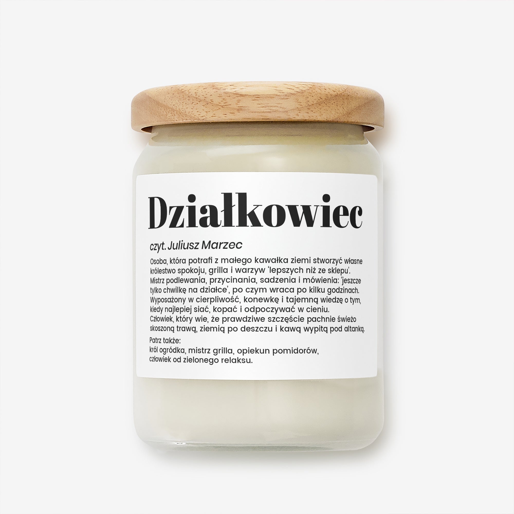 Świeca personalizowana dla działkowca