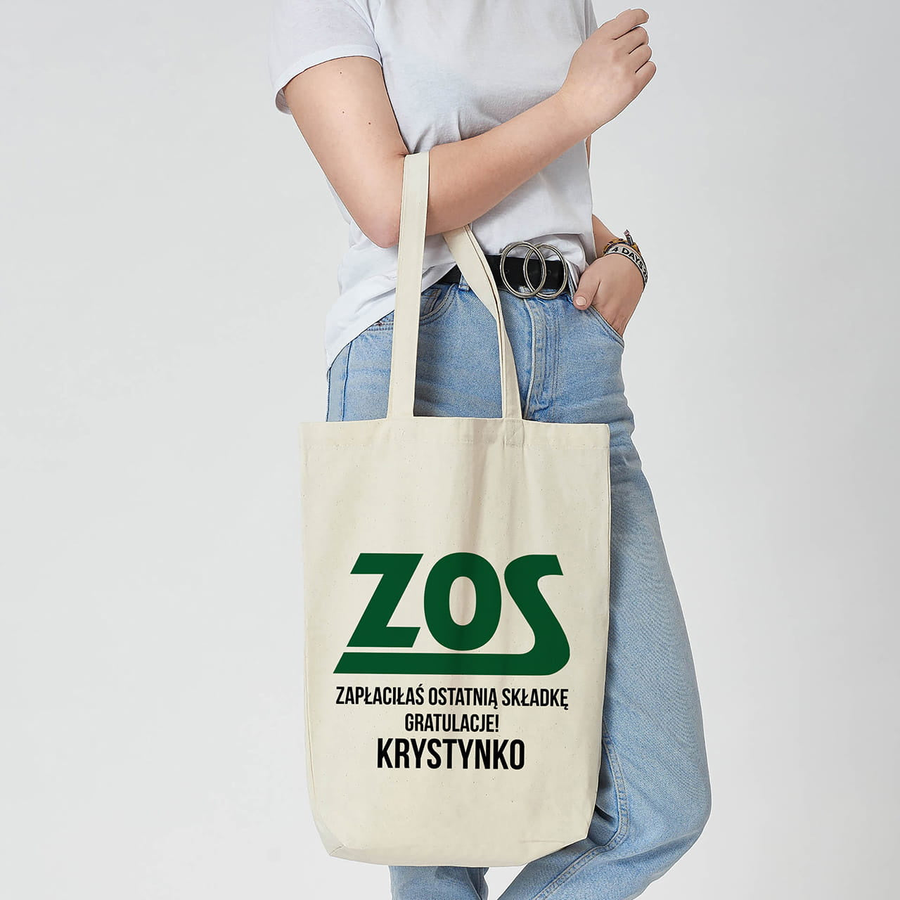 Personalizowana torba dla emerytki ze śmiesznym nadrukiem
