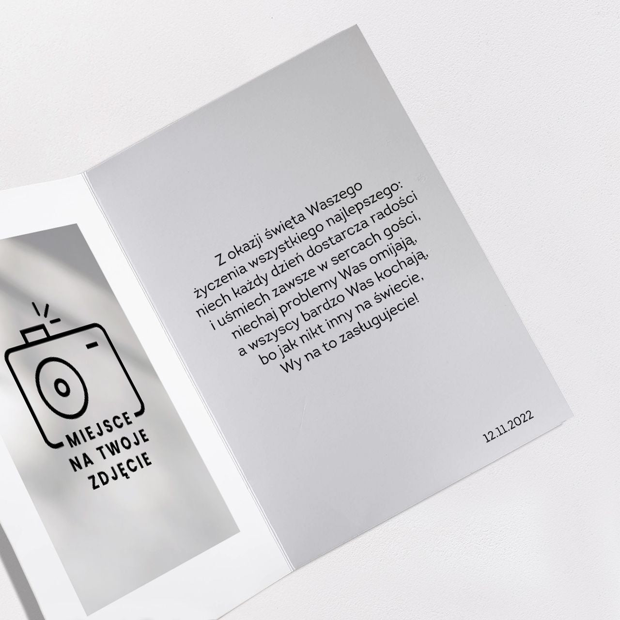 Kartka ze zdjęciem na 60 rocznicę ślubu