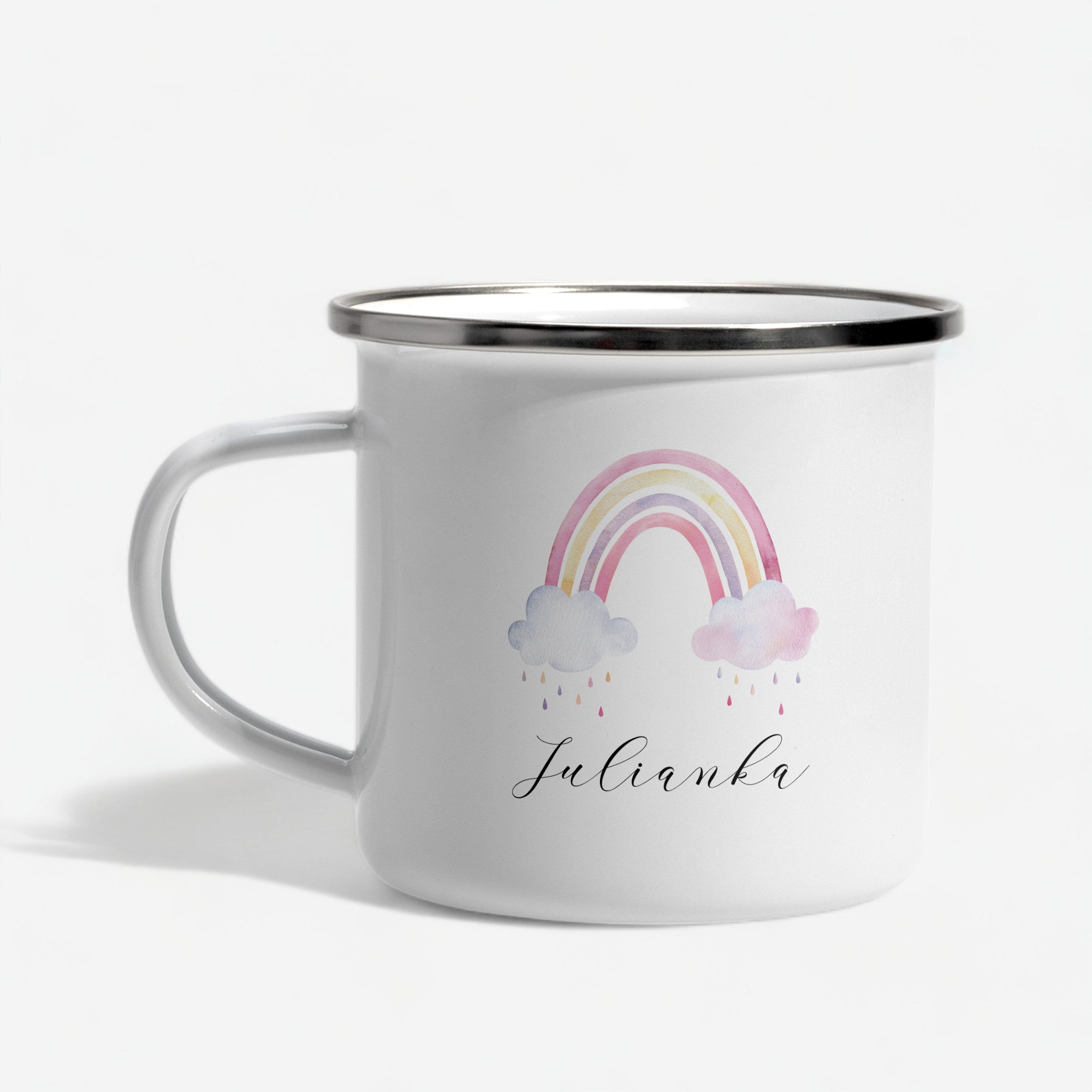 Personalizowany kubek dla dziewczynki - tęcza