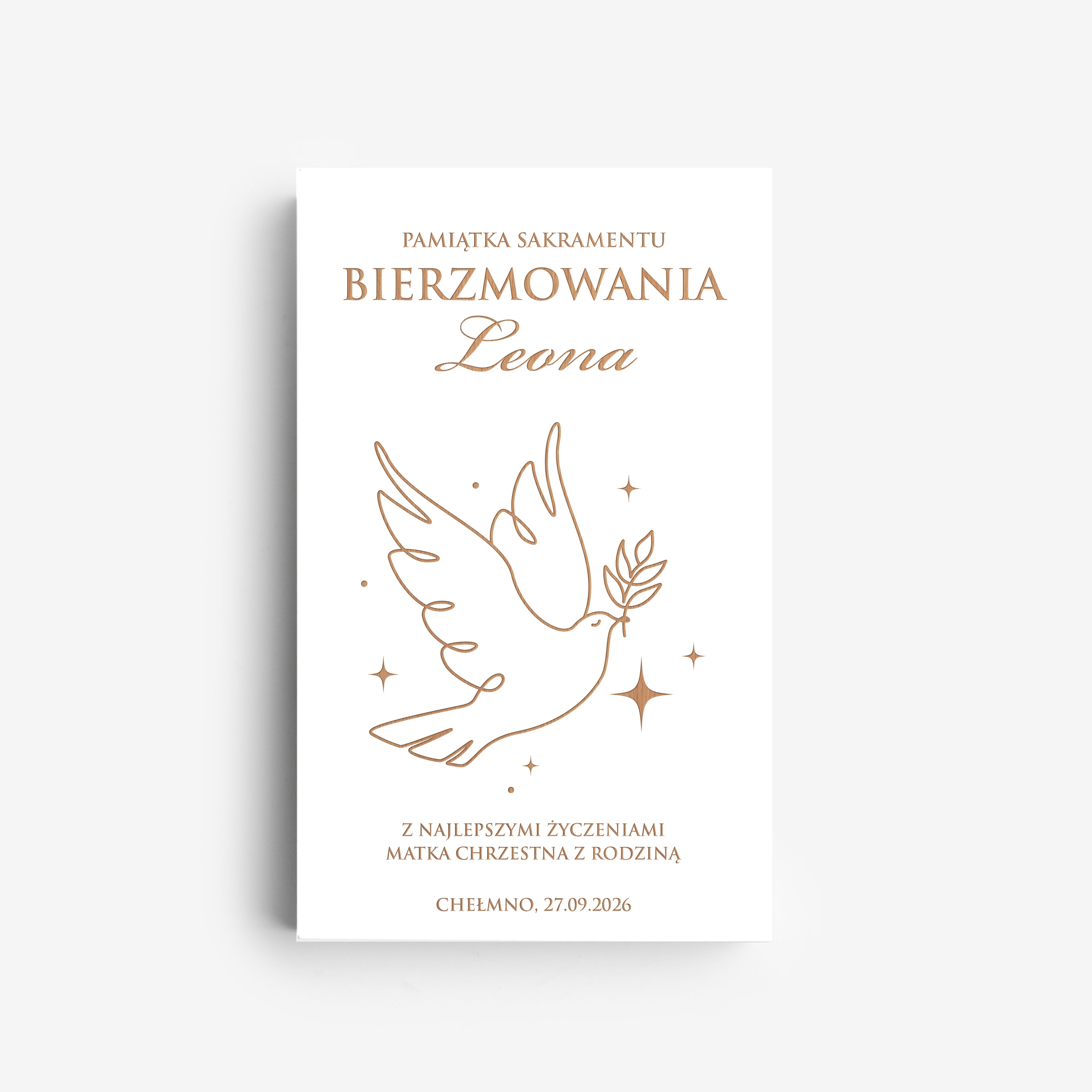 Grawerowane pudełko na pieniądze na pamiątkę bierzmowania prezent na bierzmowanie