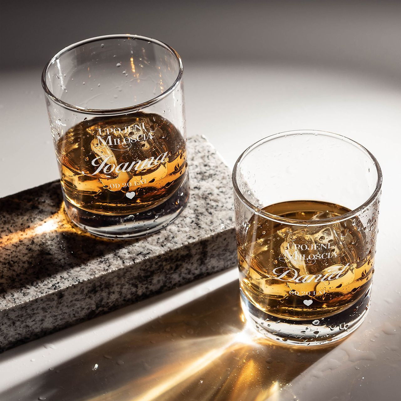 Zestaw szklaneczek do whisky na prezent z okazji 20 Rocznicy Ślubu