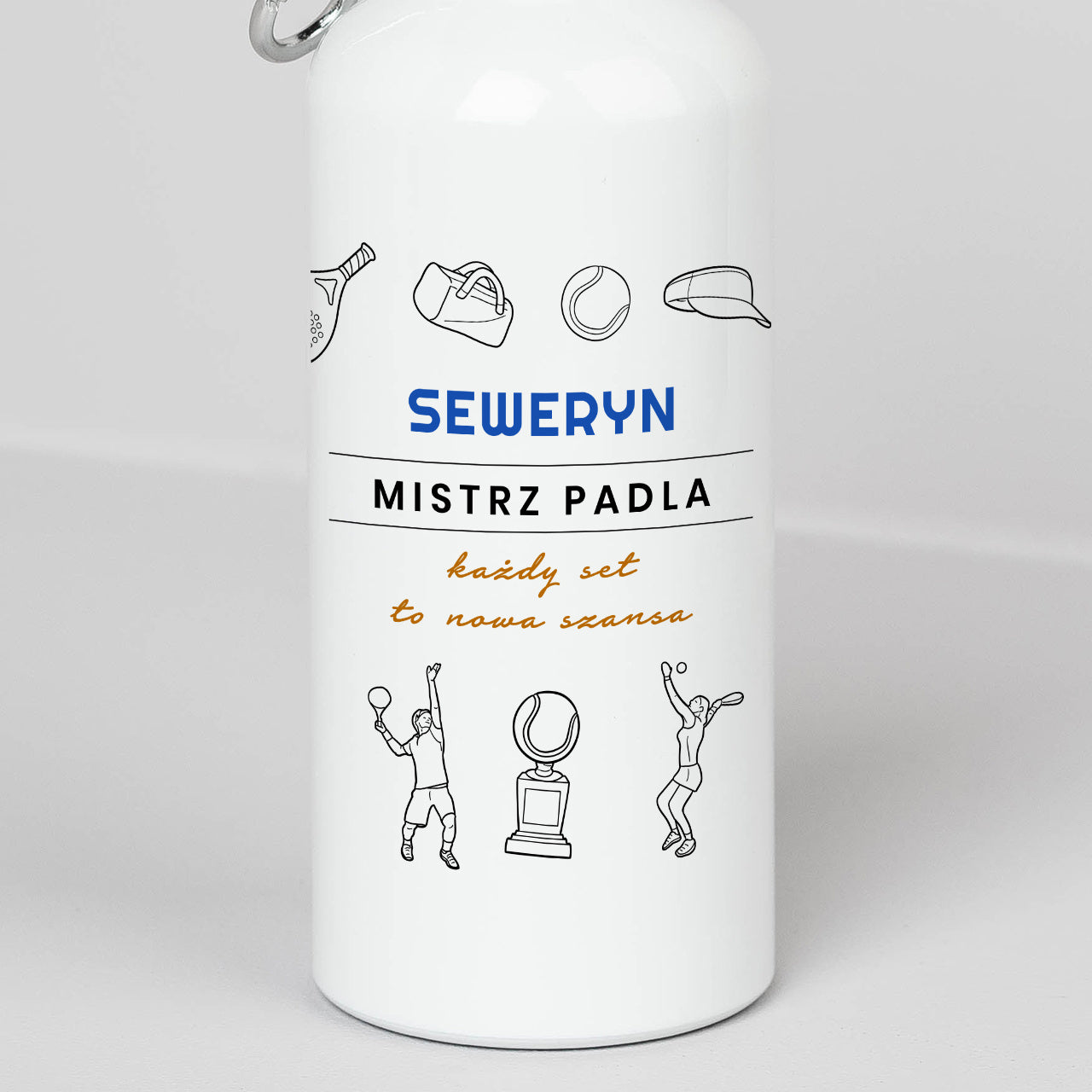 Bidon na wodę z nadrukiem - padel