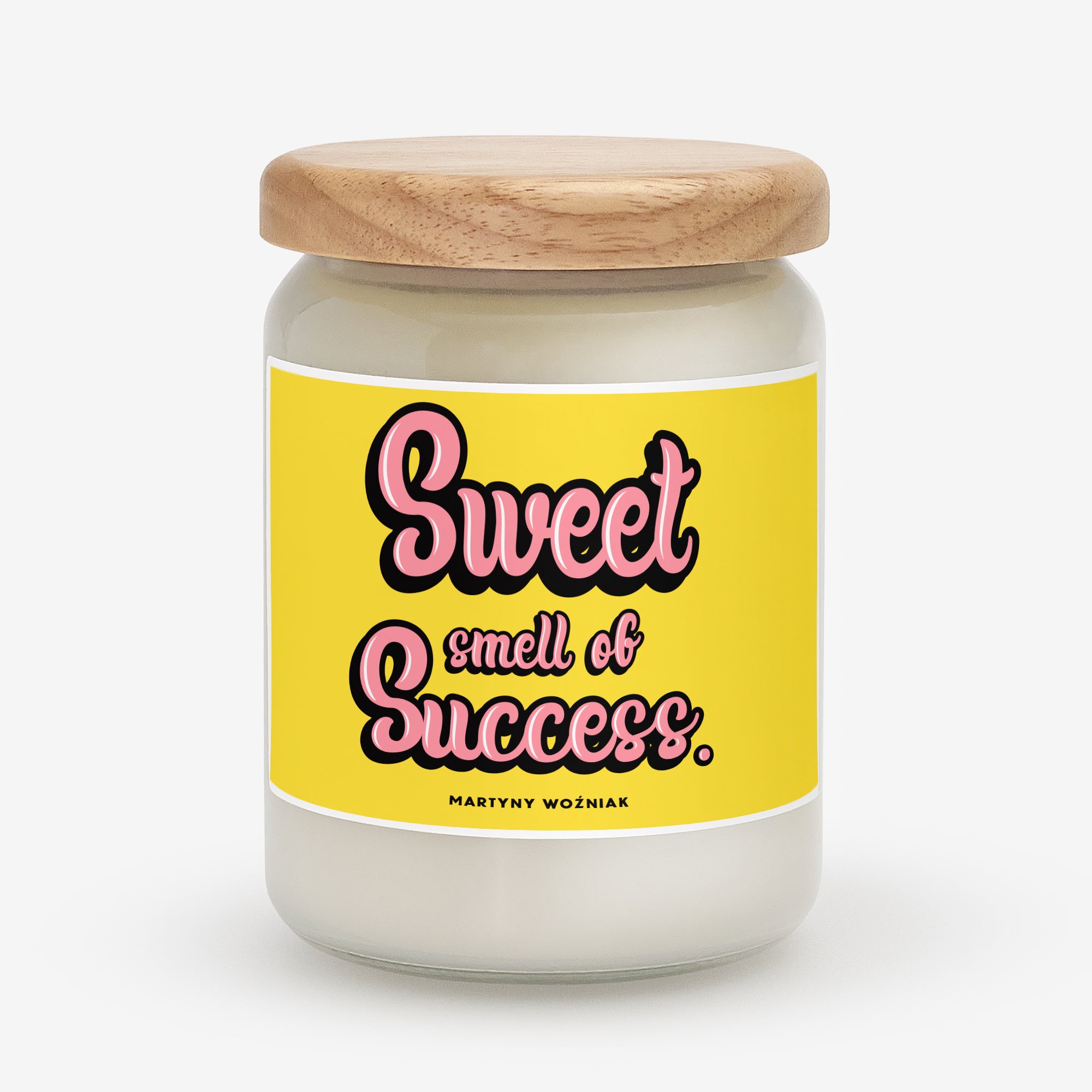 Personalizowana świeca naturalna SWEET SMELL OF SUCCESS prezent z okazji awansu  świeca naturalna