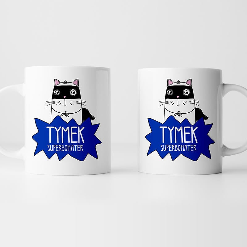 Kubek dla chłopca - Superbohater personalizowany kubek prezent dla kociarza prezent dla chłopca