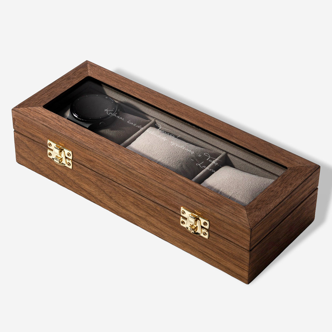 Personalizowane pudełko na zegarki - romantyczny prezent dla męża