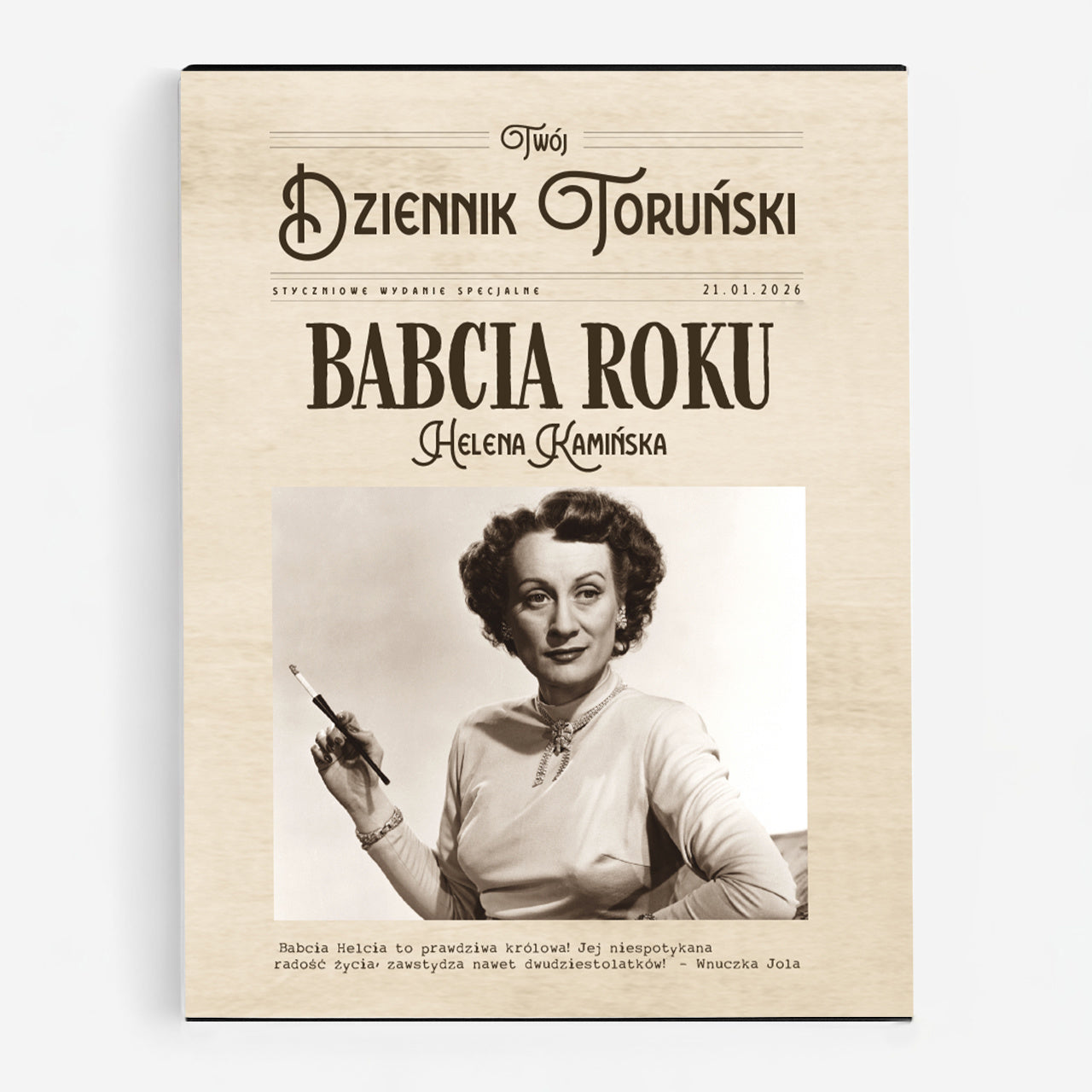 Personalizowana bombonierka dla babci - Babcia Roku czekoladki na Dzień Babci prezent dla babci 