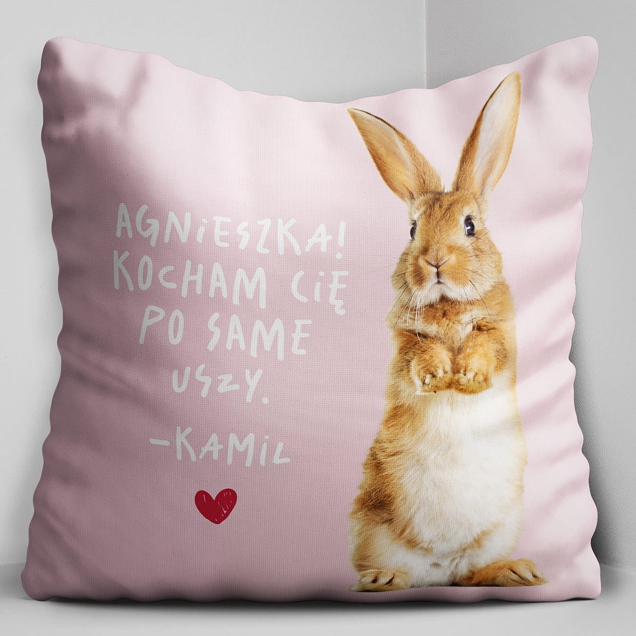 Personalizowana poduszka dla ukochanej prezent dla ukochanej prezent dla dziewczyny na walentynki