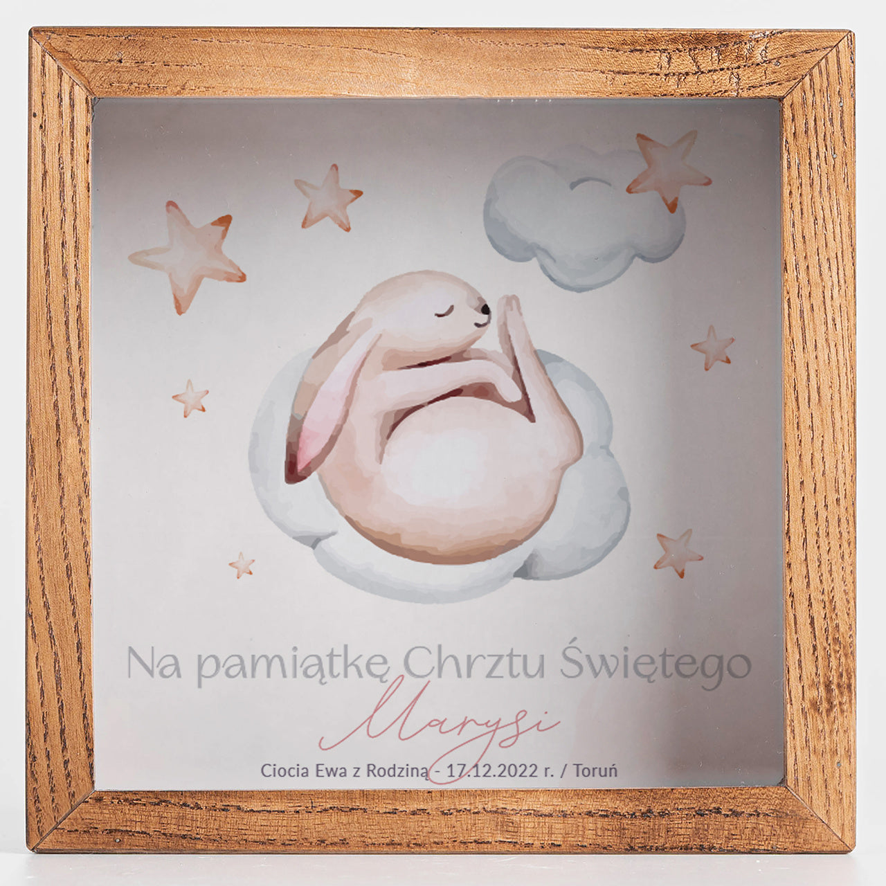 Skarbonka personalizowana dla dziewczynki - prezent na chrzciny prezent na chrzest pamiątka chrztu świętego