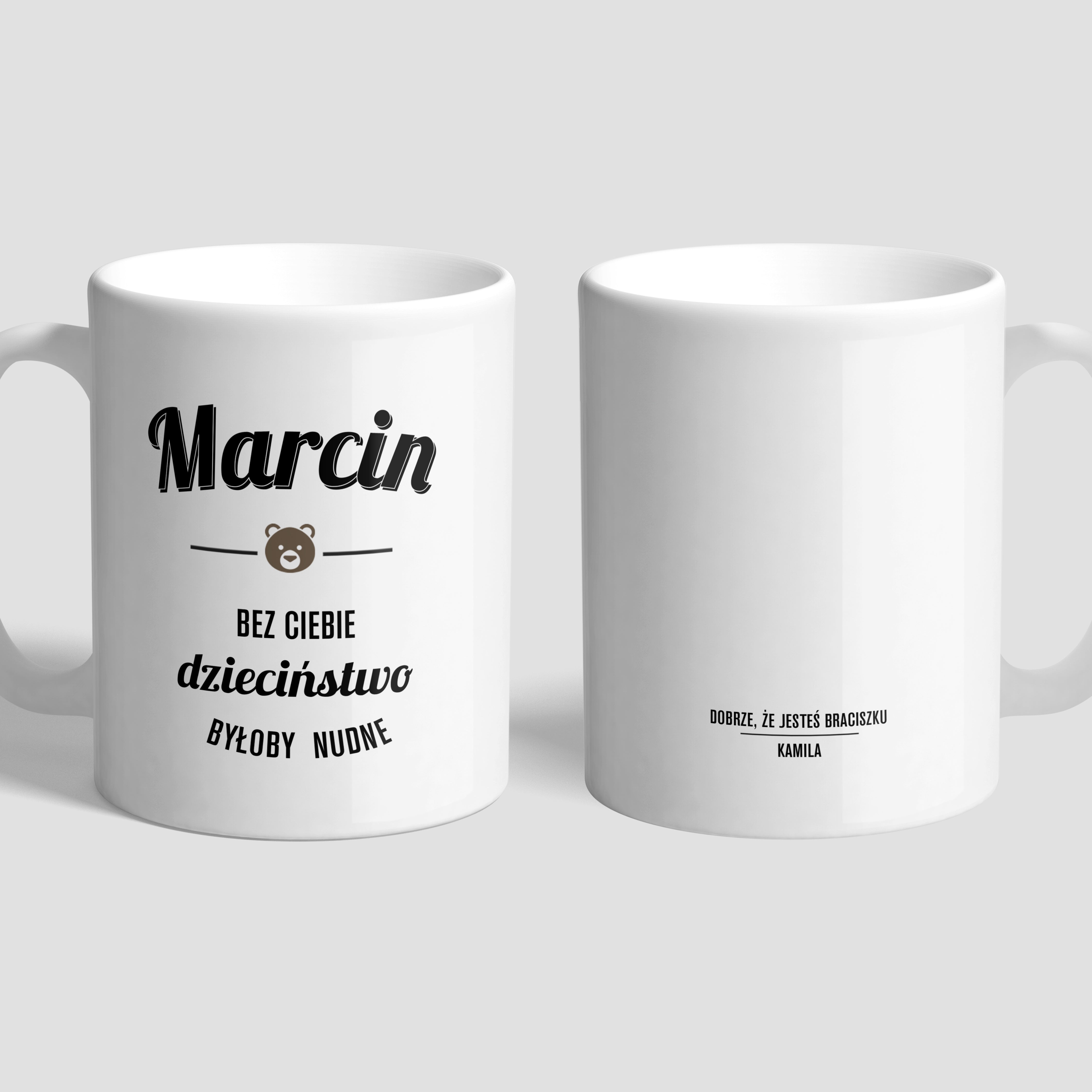Personalizowany kubek dla brata - Nudne Dzieciństwo kubek dla brata kubek personalizowany prezent dla brata