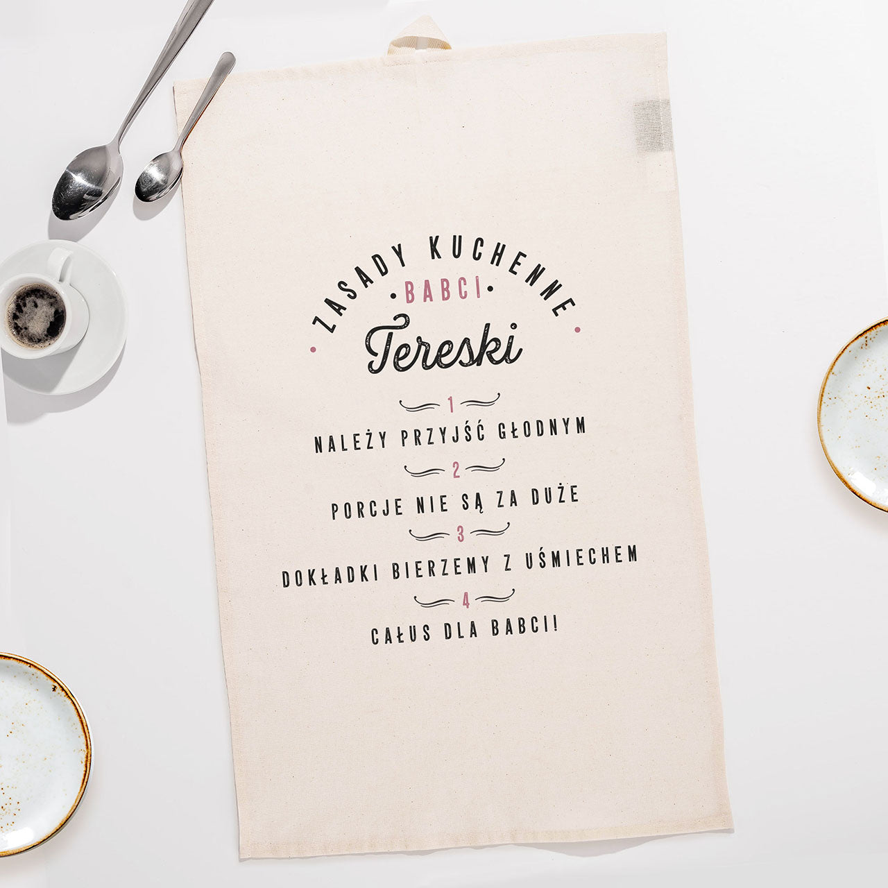 Kuchenny ręcznik na prezent dla babci do kuchni