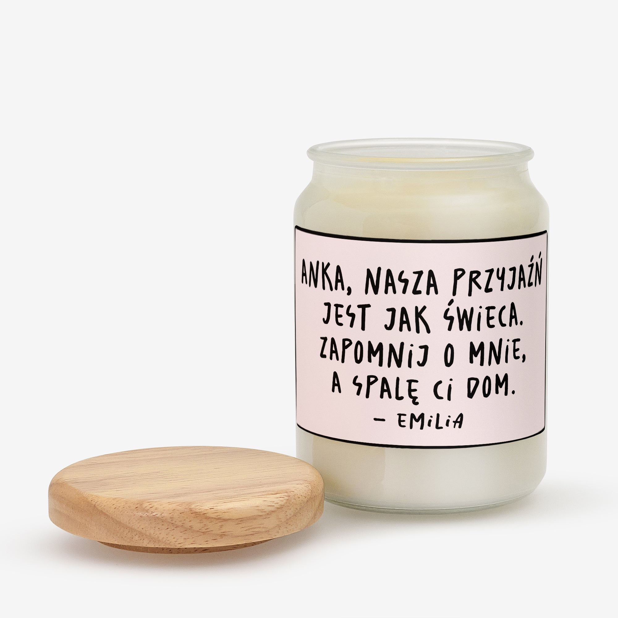 Personalizowana świeca dla przyjaciółki - śmieszny prezent dla przyjaciółki prezent dla przyjaciółki