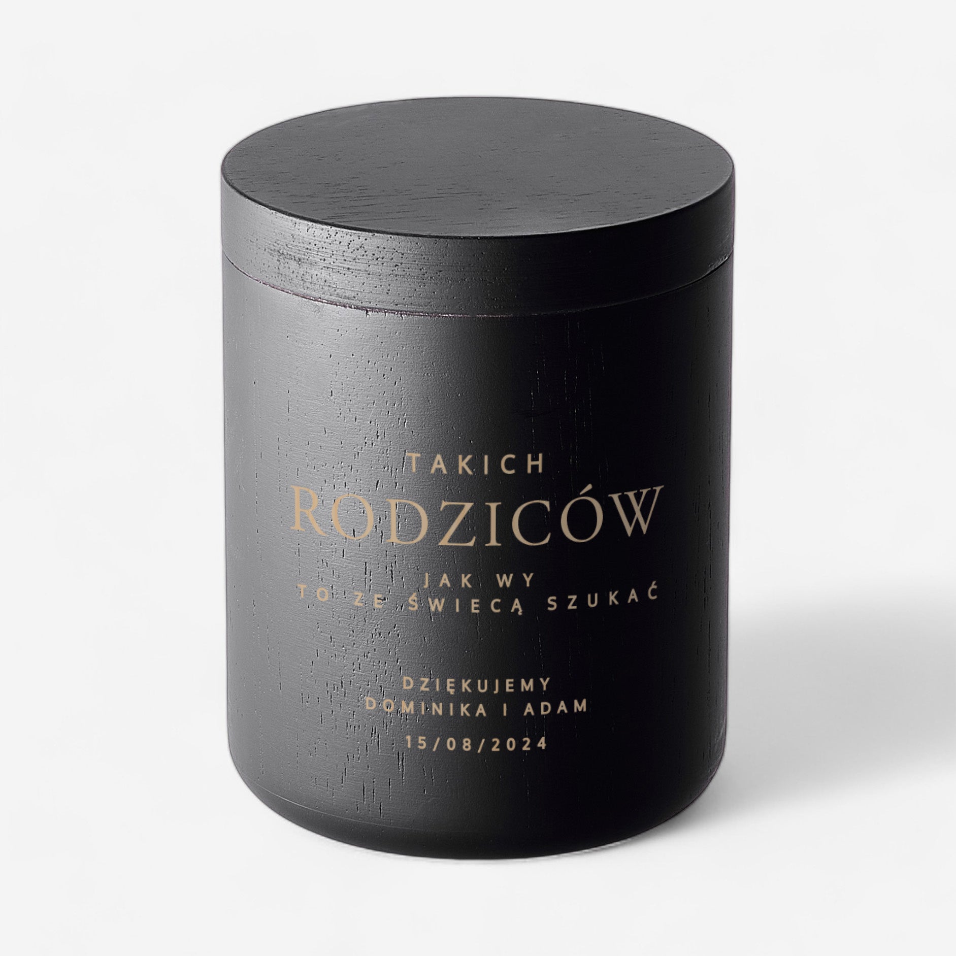 Świeca z podziękowaniem dla rodziców