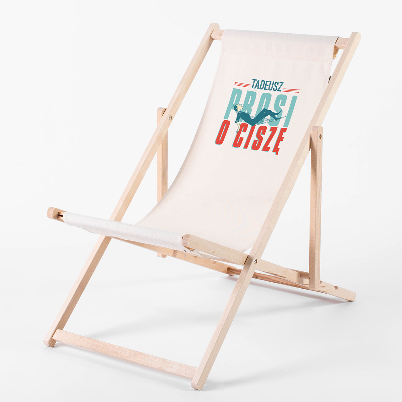 Leżak personalizowany na prezent dla emeryta - Prośba o ciszę