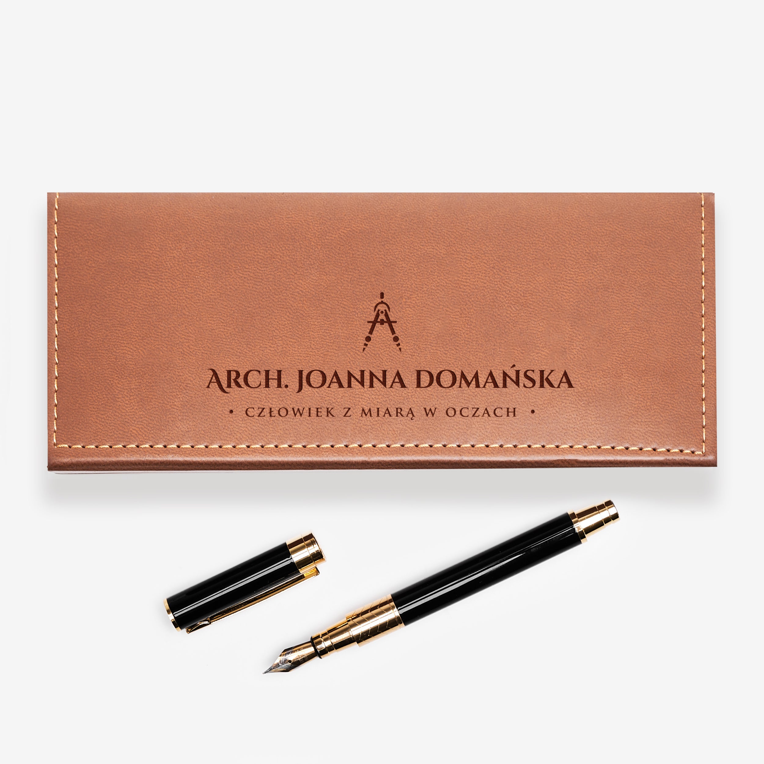 Pióro w personalizowanym etui - prezent dla architekta