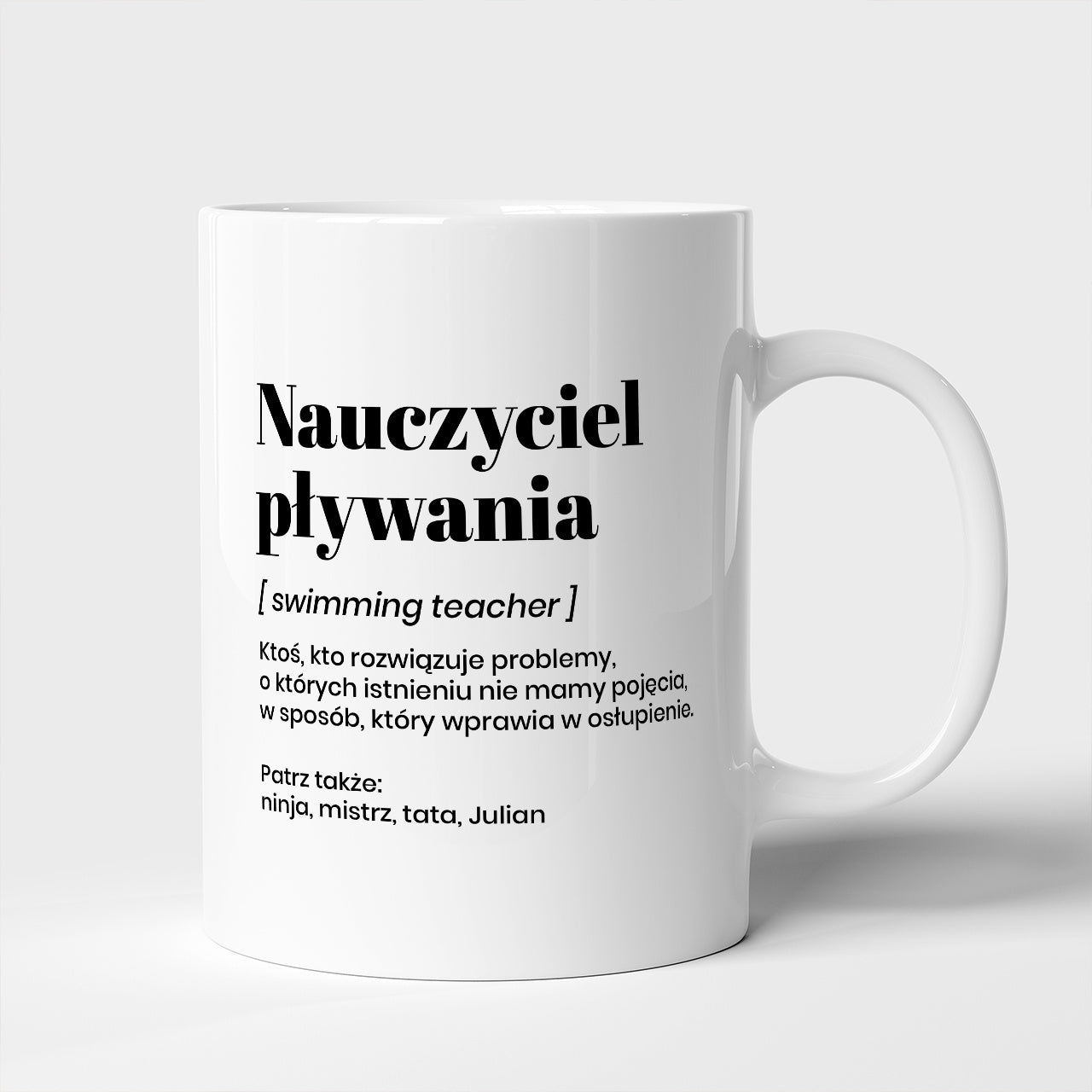 Personalizowany kubek dla nauczyciela pływania