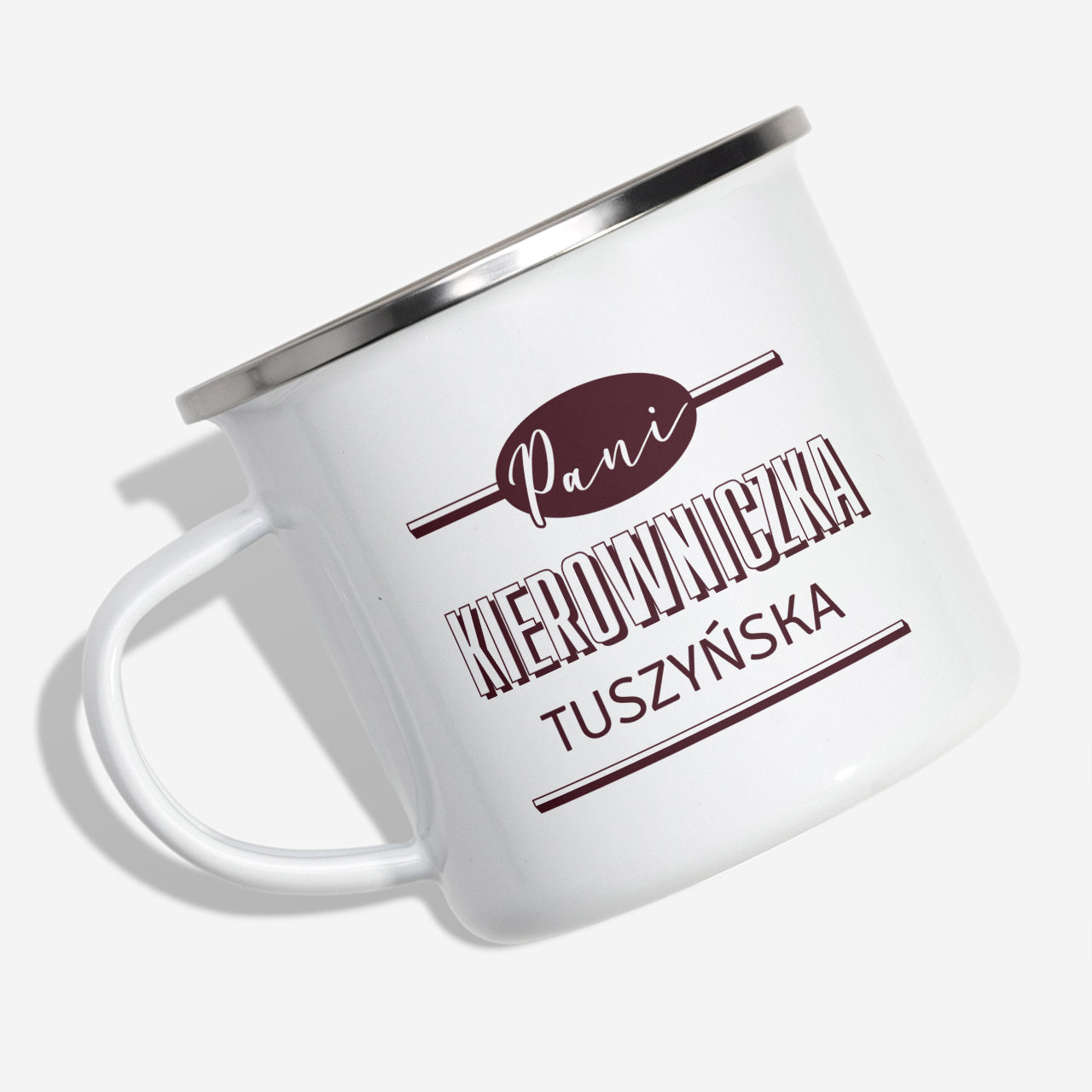 Kubek emaliowany dla kierowniczki 