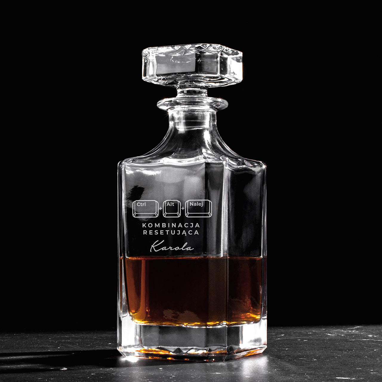 Zestaw karafka i szklanki do whisky - prezent dla programisty