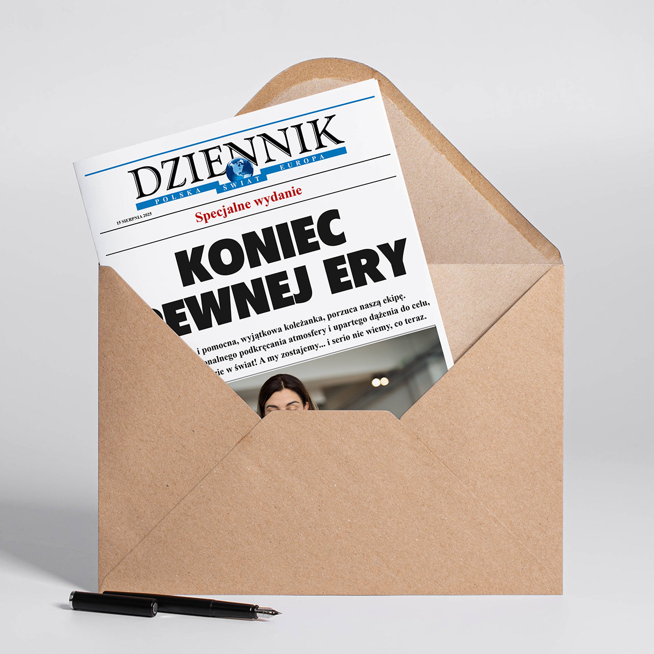 Duża kartka ze zdjęciem - prezent na odejście z pracy upominek na odejście z pracy kartka personalizowana