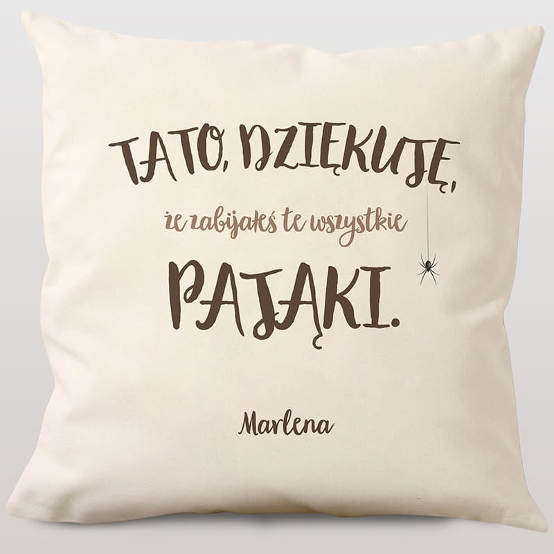 Poduszka dla taty na imieniny personalizowana poduszka prezent na imieniny dla taty prezent dla taty na imieniny