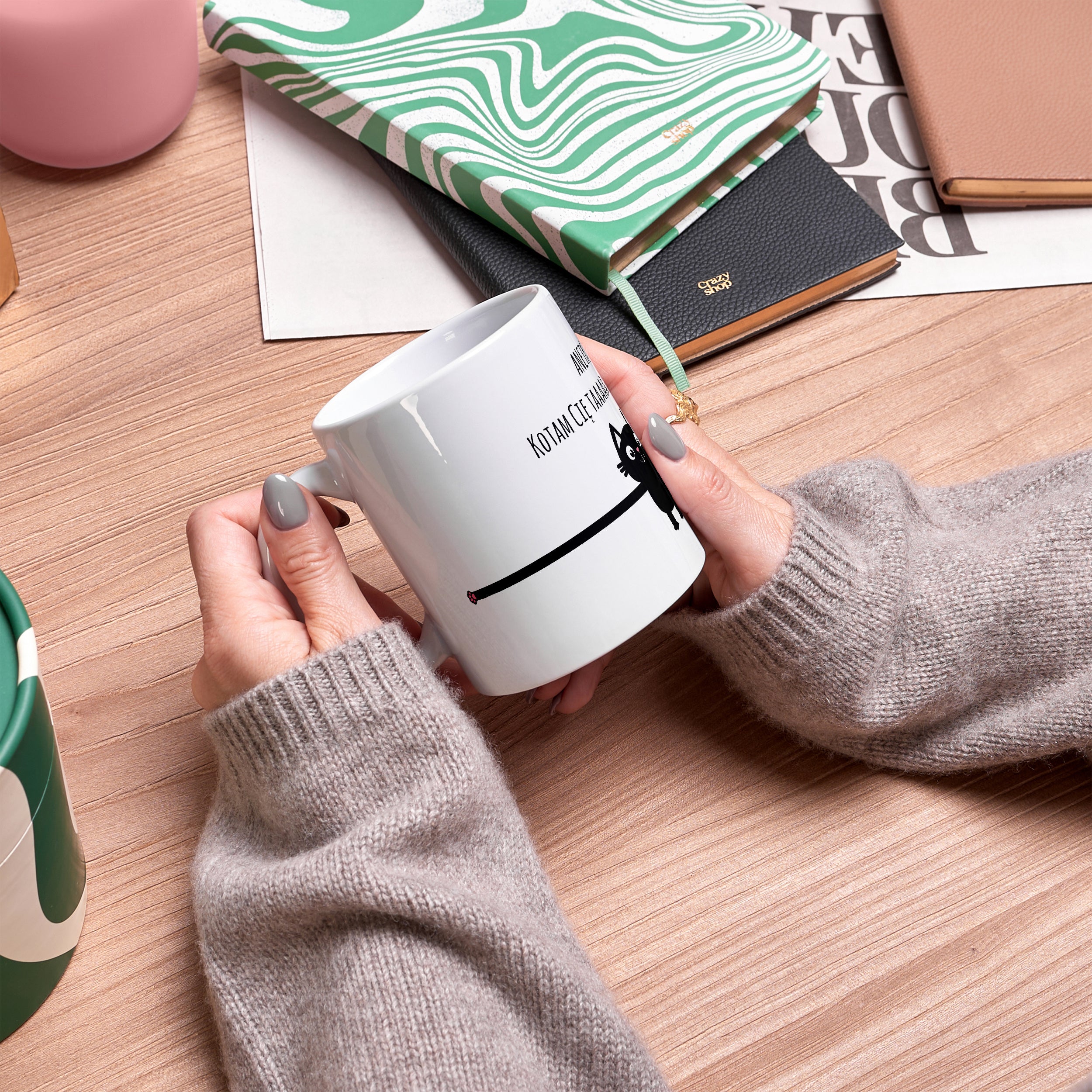 Personalizowany kubek z kotem - Kotam Cię - prezent dla kociary kubek dla dziewczyny prezent dla miłośniczki kotów