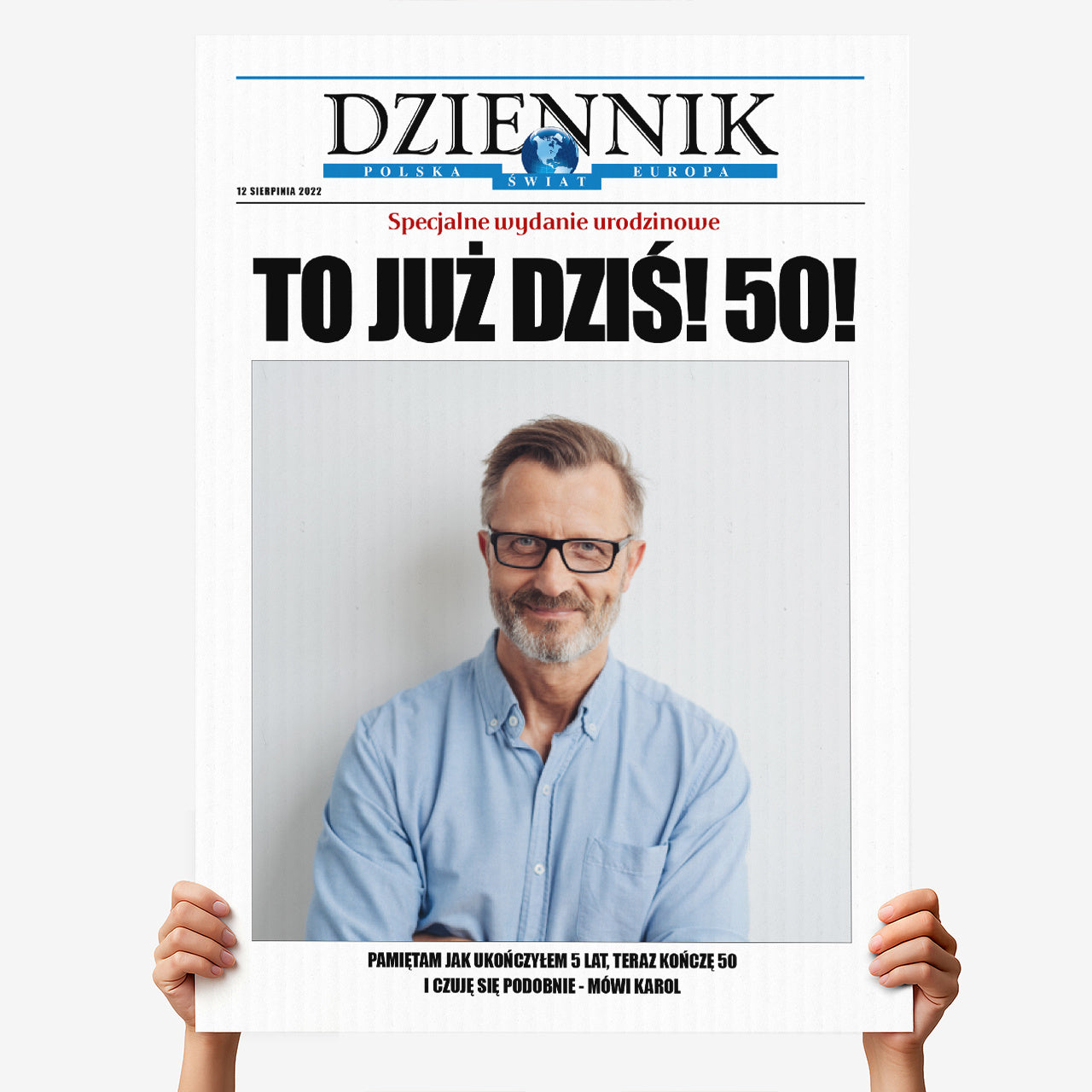 Duża kartka na 50 urodziny - Gazeta Dziennik
