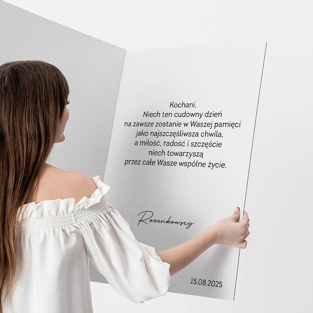 Personalizowana kartka na ślub cywilny A4 ze zdjęciem upominek na ślub cywilny dla pary 