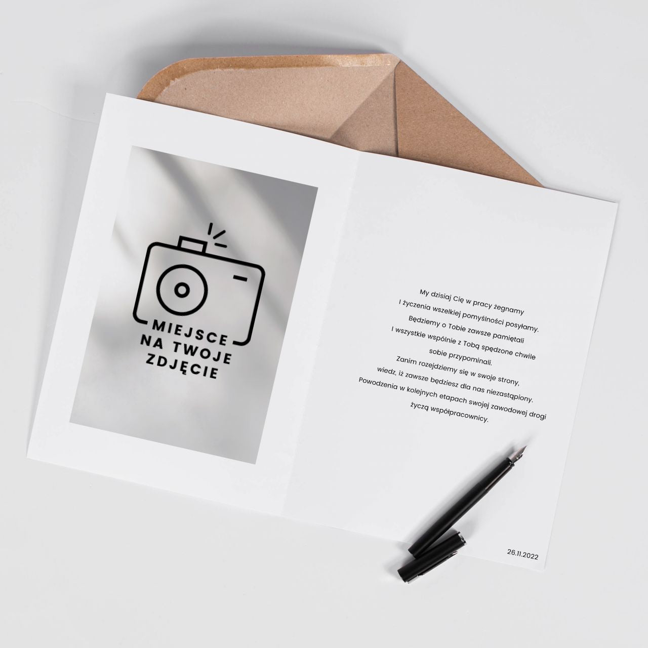 Duża kartka dla osoby odchodzącej z pracy - prezent dla kolegi z pracy personalizowana kartka upominek dla kolegi