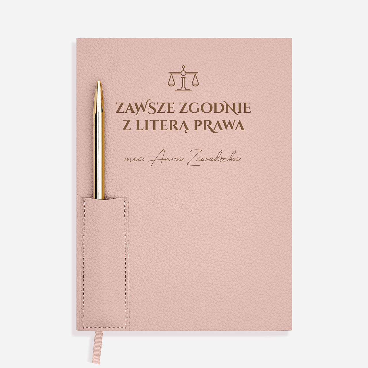 Elegancki planner z długopisem - prezent dla prawniczki personalizowany planner elegancki prezent dla niej