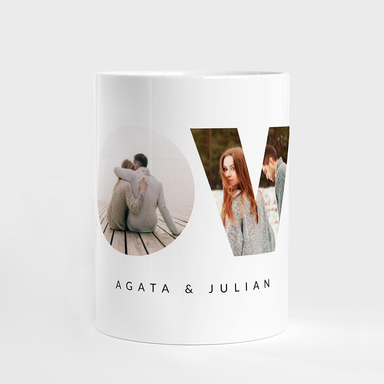 Kubek ze zdjęciami - Love - prezent na walentynki dla niej