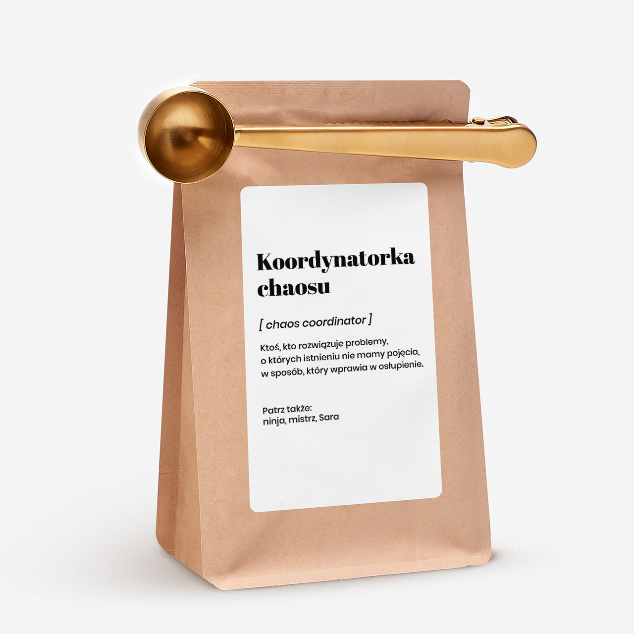 Kawa z miarką Koordynatorka Chaosu prezent dla koleżanki z pracy prezent dla kawosza