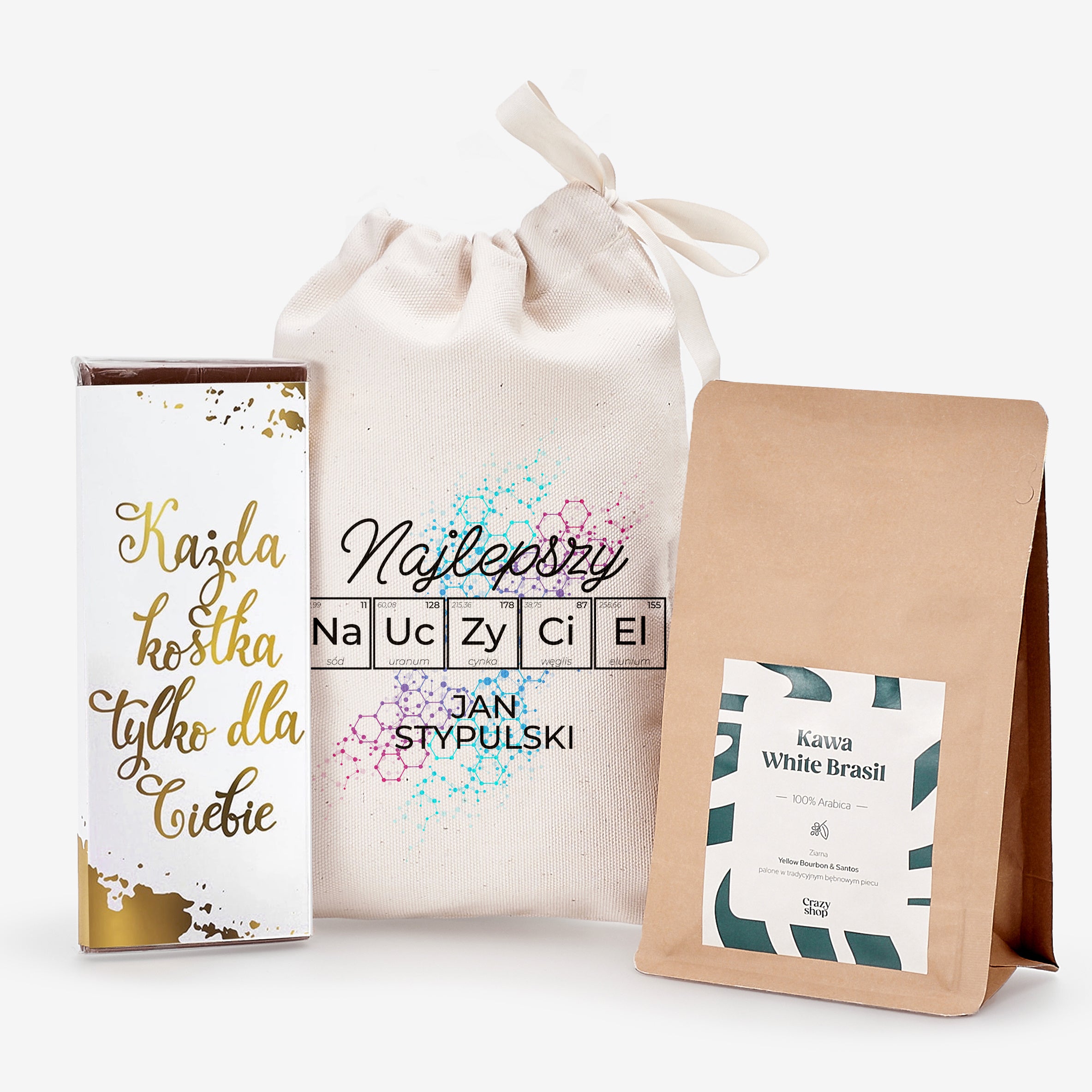 Kawa i czekolada na prezent - Najlepszy Nauczyciel - prezent dla nauczyciela chemii prezent dla chemika